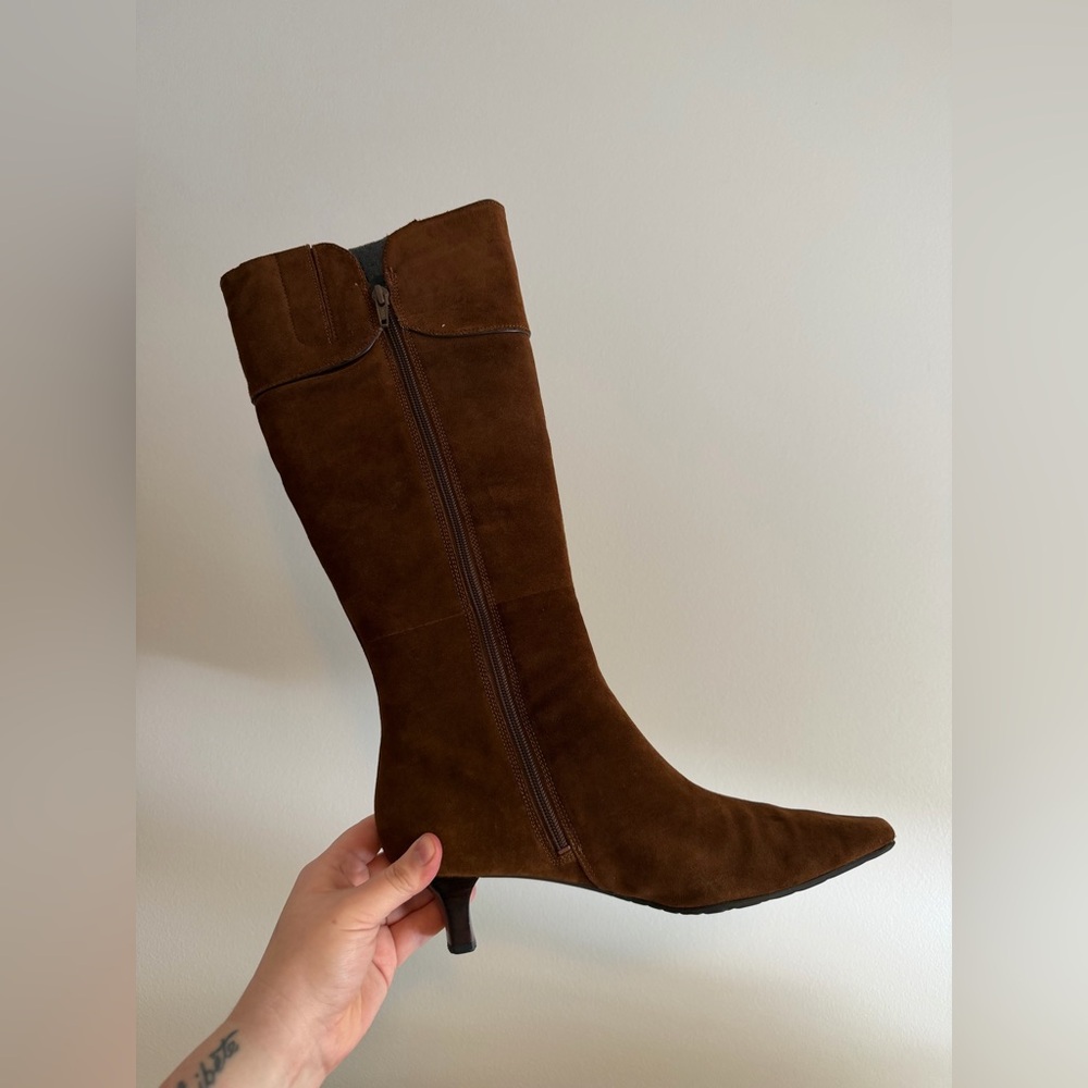Elegant Brown Suede ECCO Women's Boots